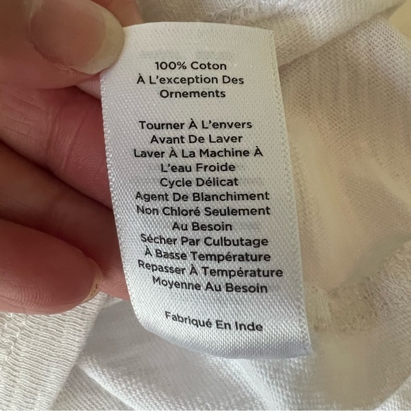 2/$30 Talbots Cotton Embroidered Longline Tunic 3/4 Sleeve SZ 1X Plus - Picture 8 of 11